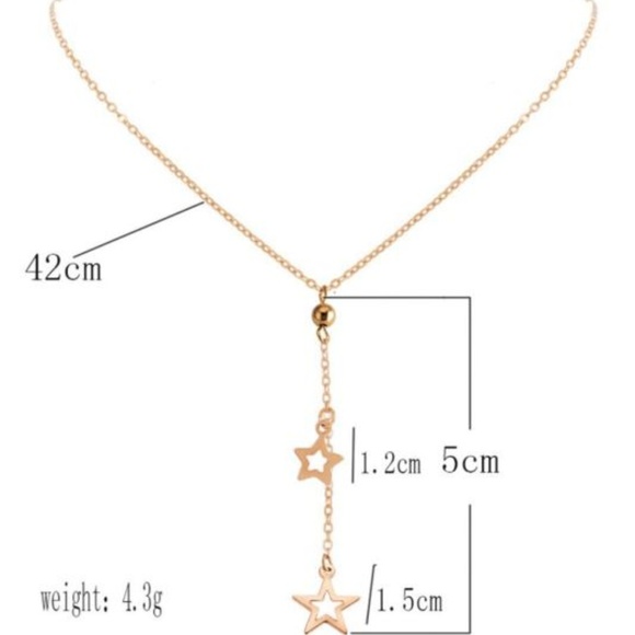 ✨ $5/24 Delicate Double Star Necklace - Picture 2 of 8